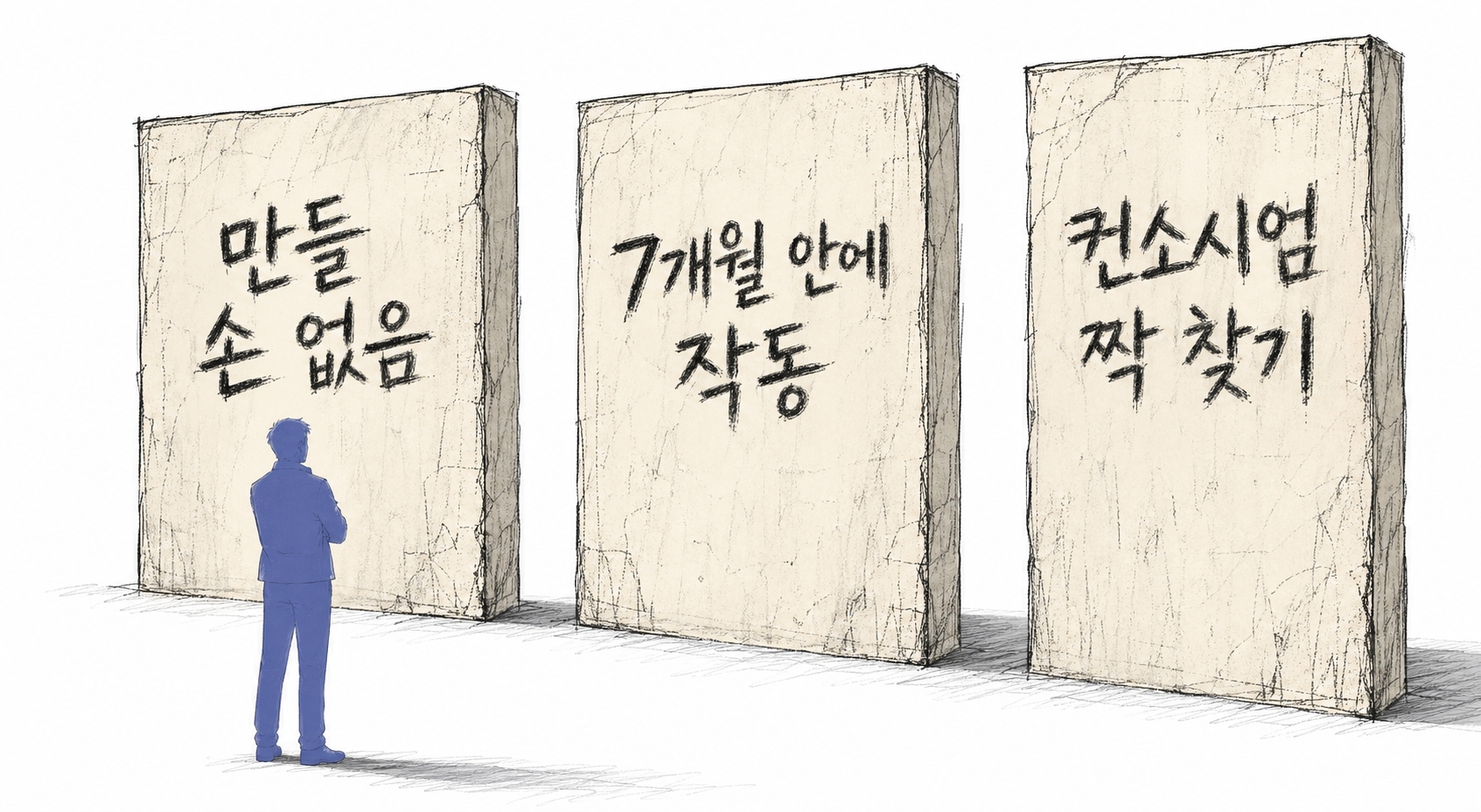 만들 손·7개월 시간·컨소시엄 — 받고 부딪히는 세 개의 벽