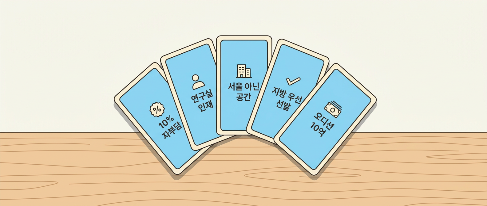 정부가 깔아준 5개 카드 — 자금·인재·공간·선발·오디션