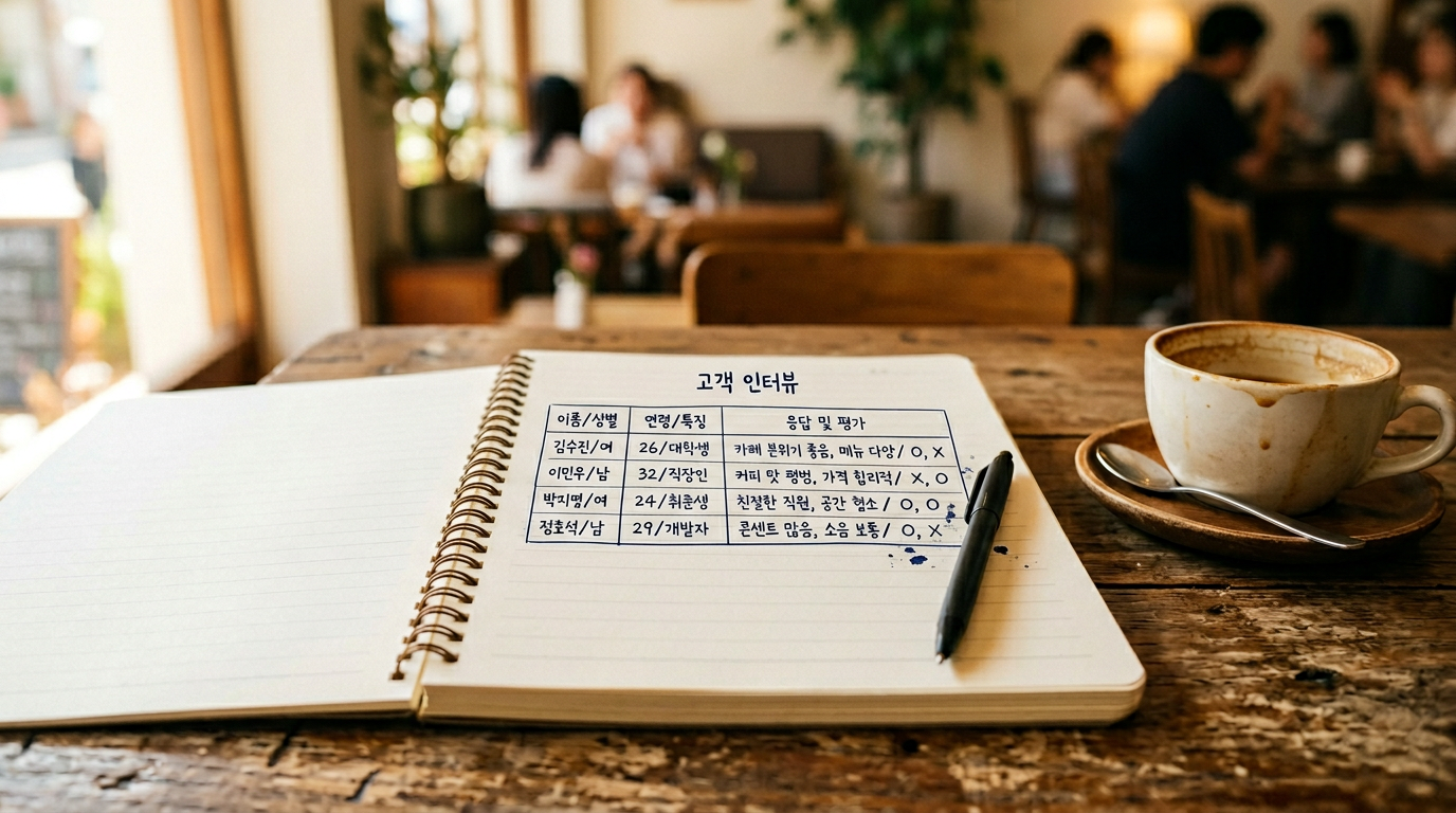 고객 인터뷰 노트 정리