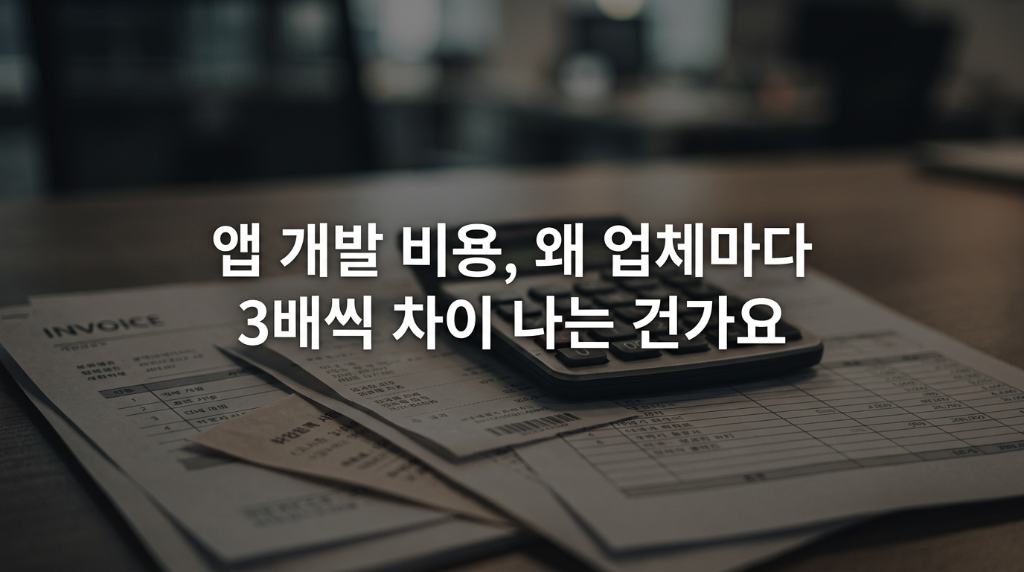 앱 개발 비용, 왜 업체마다 3배씩 차이 나는 건가요