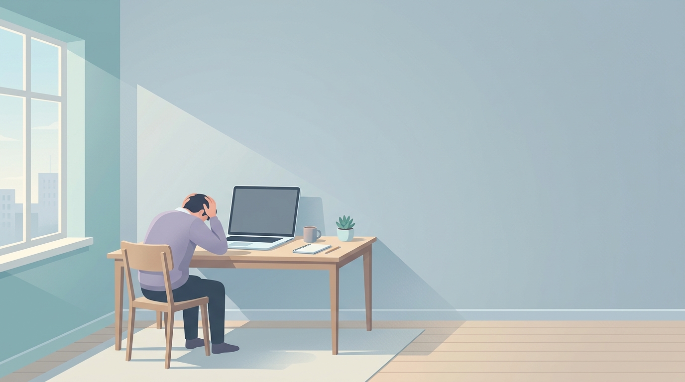 다음 날 아침 노트북 앞에서 막막한 순간