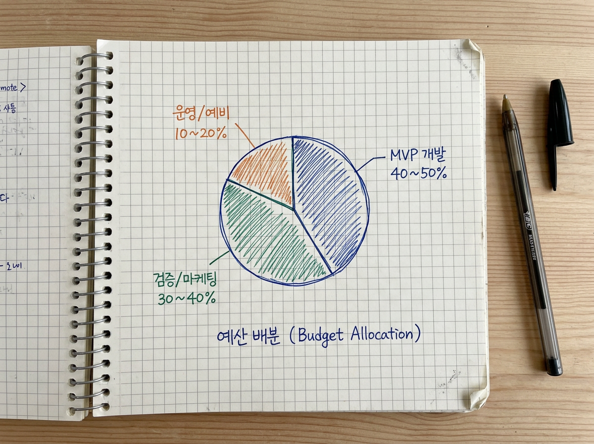 초기창업패키지 사업비를 MVP 개발과 고객 검증 마케팅으로 배분한 예산 비율 가이드