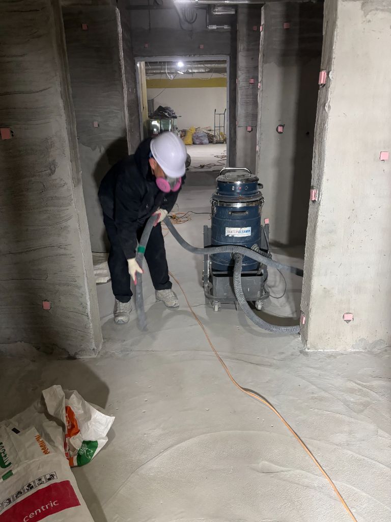 바탕면 집진 청소 — 산업용 집진기로 먼지 제거