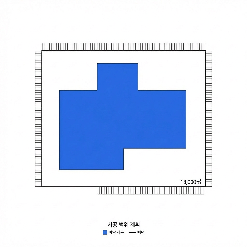 시공 범위 평면도