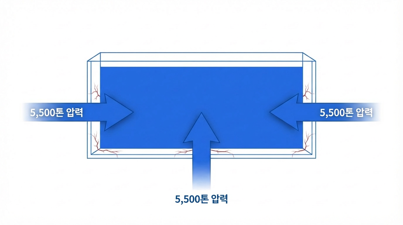 삼면 수압 개념도