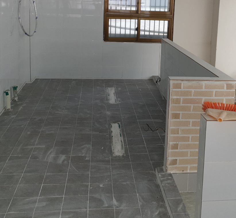 타일 마감 완료