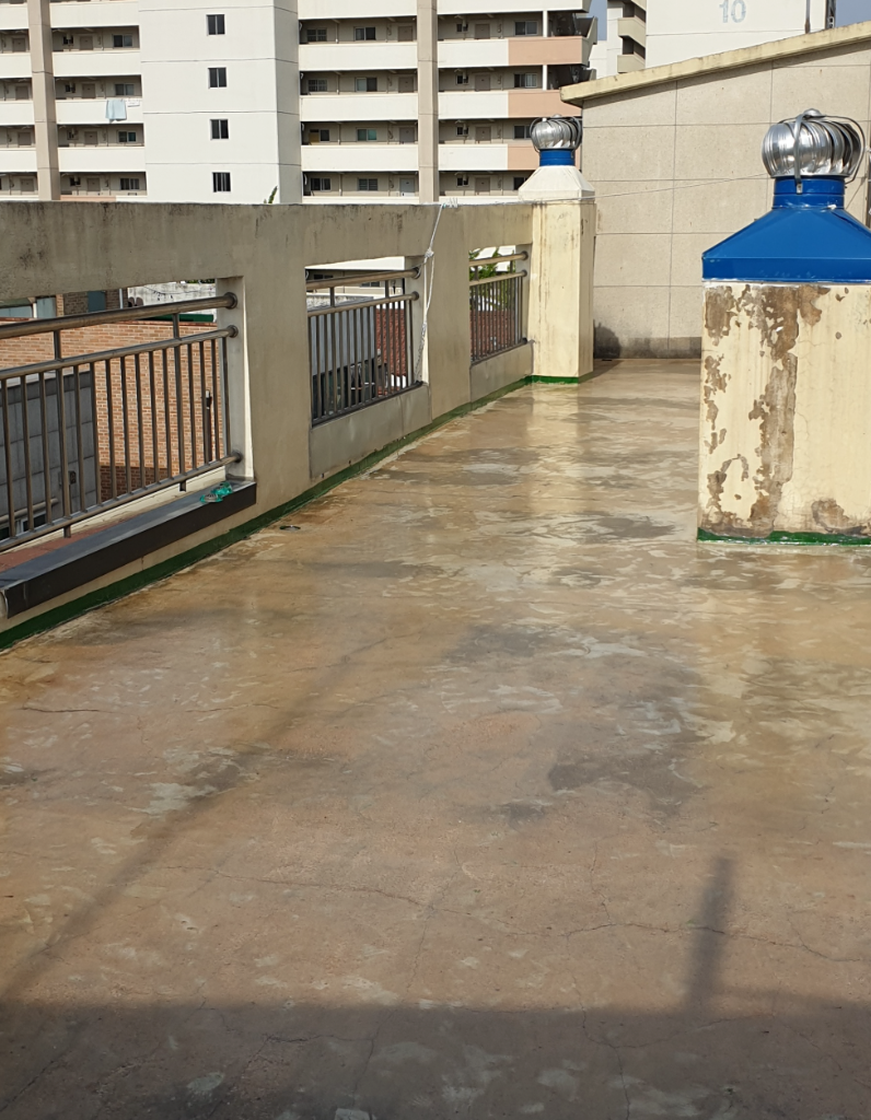 프라이머 건조 후 바닥면 상태