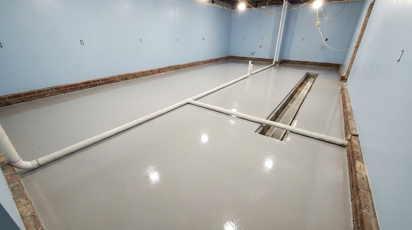 1차 중도 우레탄 도포 완료