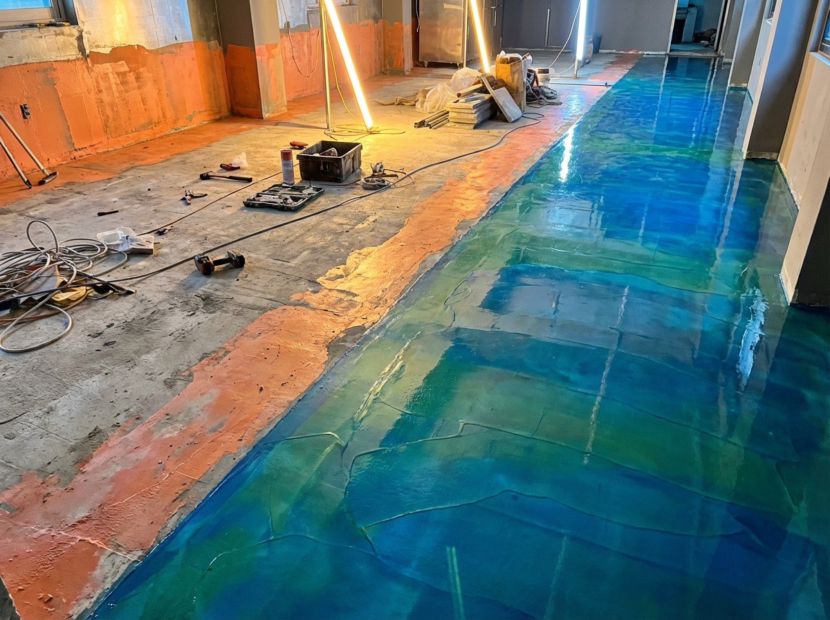 2차 방수가 생략된 현장