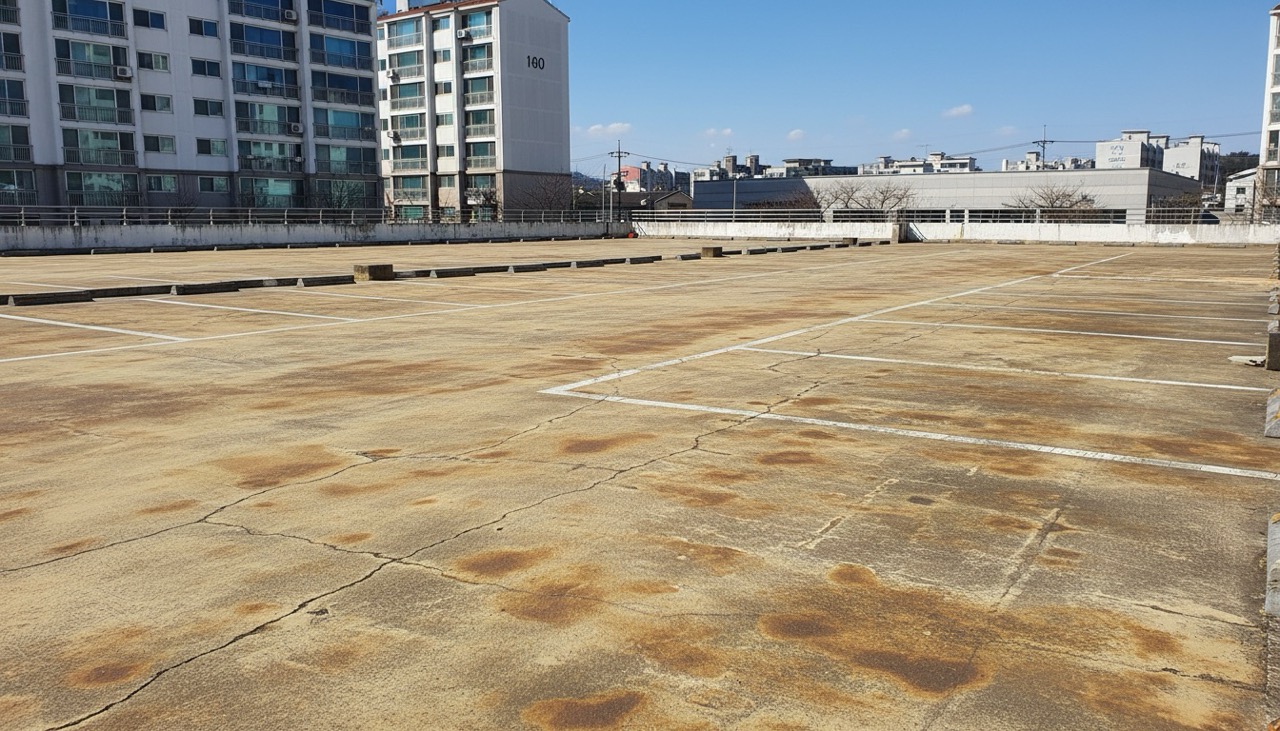 실외 주차장 에폭시 황변